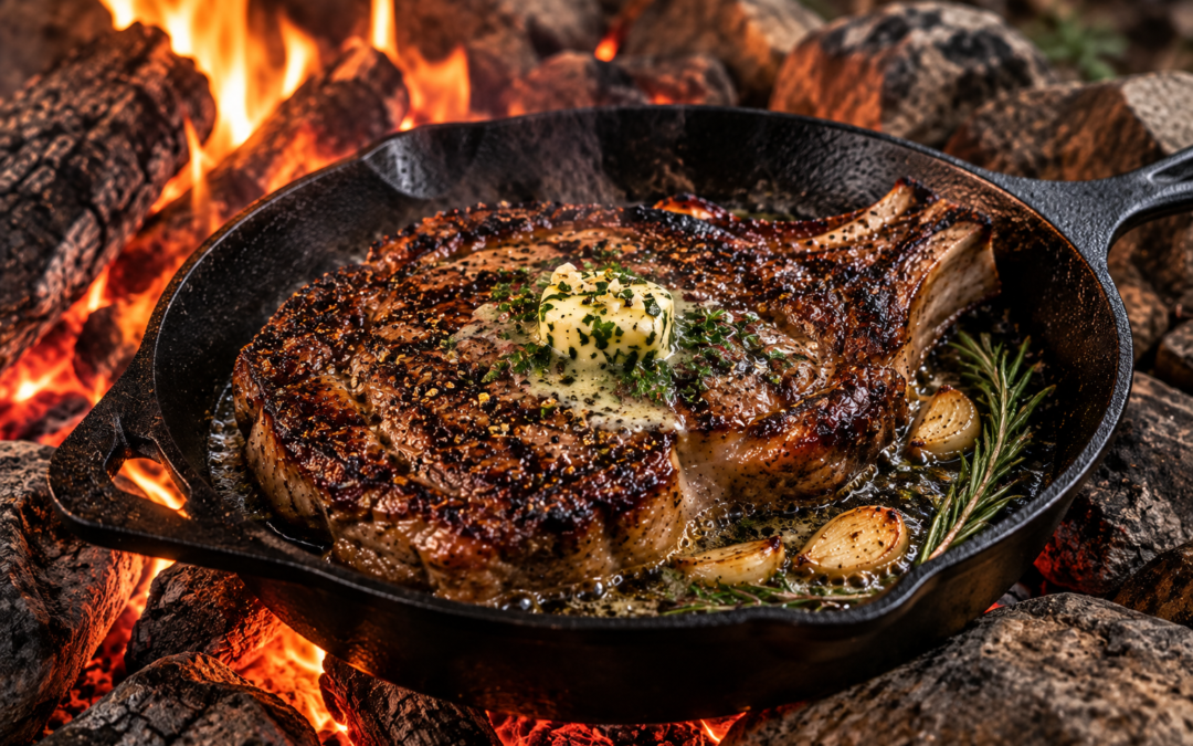 Campfire Cast-Iron Steak