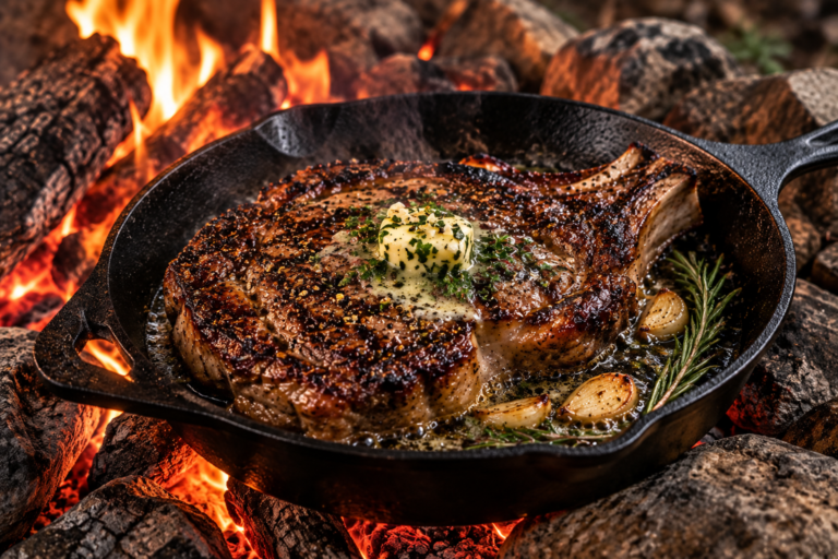 Campfire Cast-Iron Steak