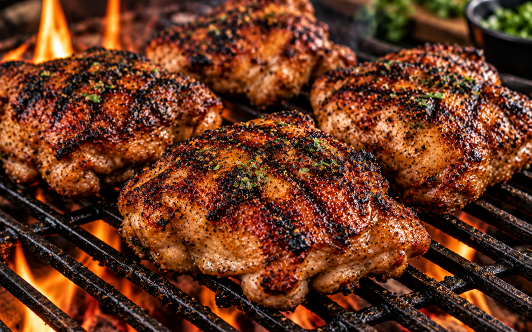 Fire-Grilled Chicken Thighs