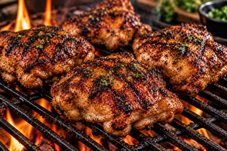 Fire-Grilled Chicken Thighs
