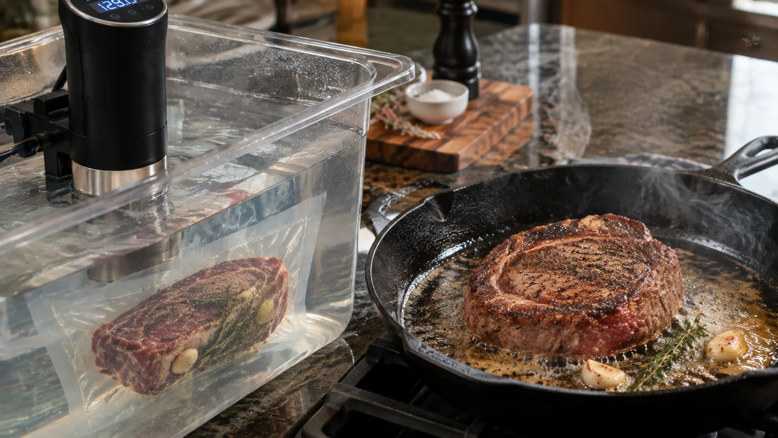 Sous Vide + Searing